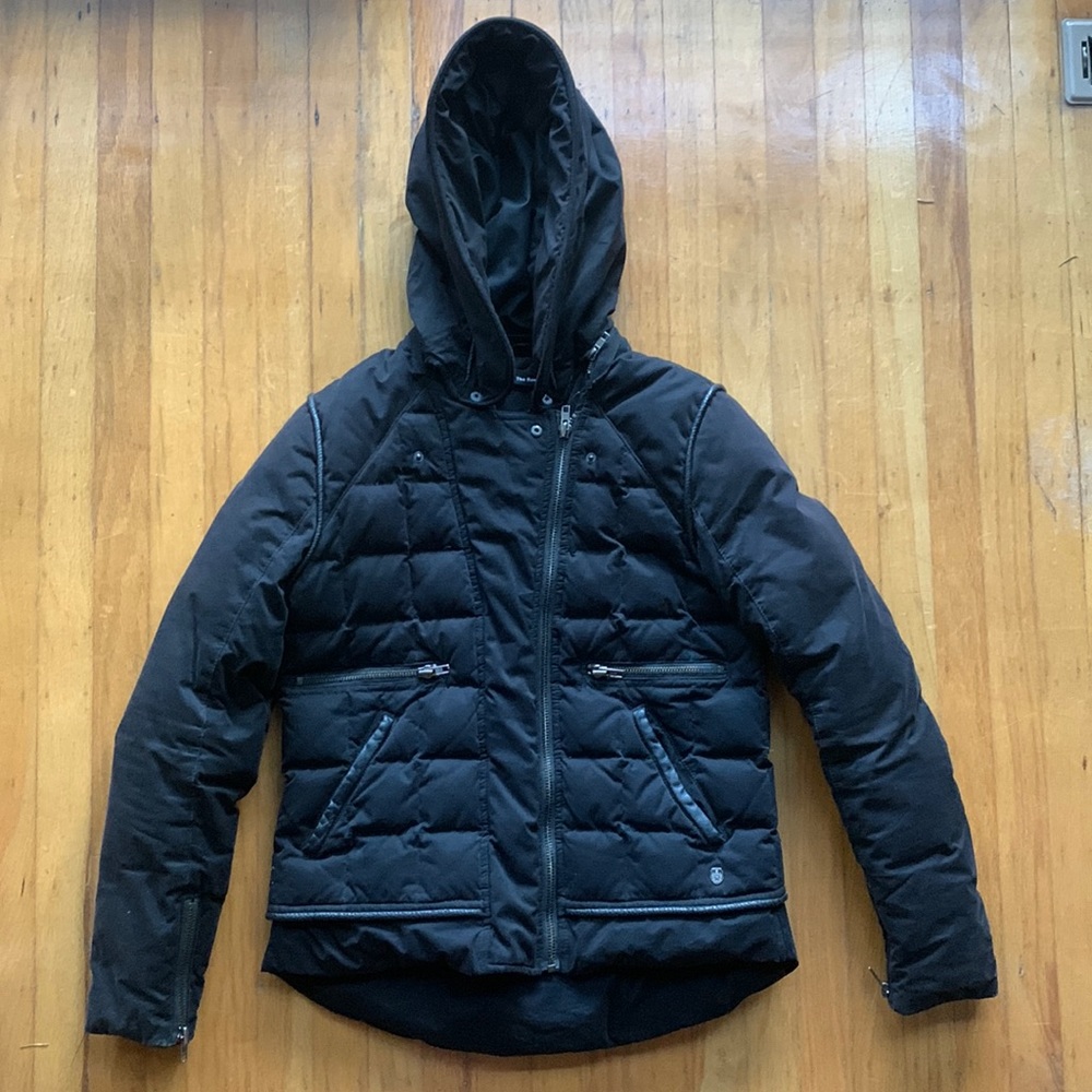 The Kooples black down hooded jacket - size small